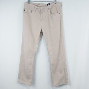 Adriano Goldschmied The Protege Straight Leg Pants Mens‎ 34 HEMMED 28" Beige